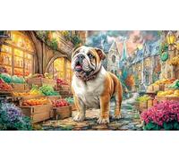 Fluffy-Chihuahua-in-Village Jigsaw Puzzles 1000Pc Educational Game Challenge Recycled Paper Impossible Hard Difficult for Adults and Kids Age 12 Years + 70x50/1000pcs