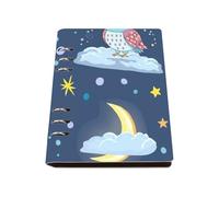 Fluffy Clouds with Cute Owls Notebook A5, Pu Leather A5 Notebooks, Lined Paper Teacher Notebook 180Pages/90Sheets, Note Book for Work, Workbook for Dairy, Office Paper Products Journal Diary