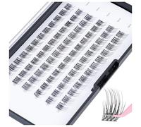 Fluffy Cluster Lashes,C Curl 10mm Individual Eyelashes Wispy Reusable Lash Clusters for Diy Lash Extensions LANKIZ