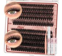 Fluffy-Cluster-Lashes Kit 80D+100D, Eyelashes Individual kitMix 10-18mm, Volume Individual Eyelashes Kit, DIY Lash Extensions Kit with Bond and Seal and Lash Applicator at Home(80D+100D Mix10-18)