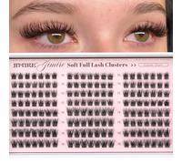Fluffy Cluster Lashes Natural Lash Clusters 10-16MM Wispy Individual Eyelashes D Curl Lashes Individual Cluster Lashes 168Pcs Full Lashes Clusters by JIMIRE