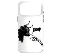 Fluffy Cow Boop Skeleton Hand Halloween Highland Cow Bison Case for iPhone 17 Pro Max