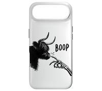 Fluffy Cow Boop Skeleton Hand Halloween Highland Cow Bison Case for iPhone Air