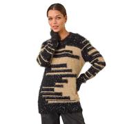 Roman Originals Fluffy Cut Stripe Knit Jumper