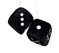 Fluffy Dice for Car - 1 Pair of Soft Furry Hanging Dice for Rearview Mirror - Retro Novelty Car Accessories for Interior Decoration - Classic Fuzzy Dice in Fun, Vibrant Design