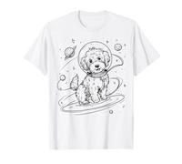Fluffy Dog Astronaut Space Explorer Cosmic Adventure T-Shirt