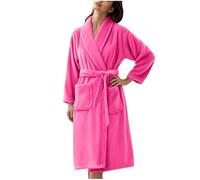 Fluffy Dressing Gown Women Fleece Robes Super Soft Plush Bath Robe Flannel Pajamas Sleepwear Thick Warm Cosy Loungewear Nightwear Bathrobe Shawl Collar Warm Winter House Robes with Belts