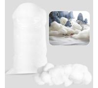Fluffy Fake Snow Blanket for Christmas Village Decorations, Soft Artificial Snow for Indoor & Outdoor Winter Wonderland Scenes, Perfect for Holiday Displays & Festive Decor (200)
