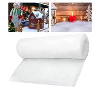 Fluffy Fake Snow Blanket Roll - Thick Soft White Faux Snow Mat for Christmas Village, Tree Skirt, Winter Wonderland & Outdoor Xmas Decorations (50x120cm)
