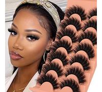 Fluffy False Eyelashes 18mm Dramatic Fuax Mink Eyelashes Natural Look Cat Eye Volume Eye Lashes Multipack by Focipeysa