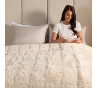 Sienna Fluffy Weighted Blanket Adult, Shaggy Soft Sleep Therapy Anxiety Relief Blanket Fluffy Fleece Sensory Adults Weighted Blanket - Cream, 150 x 200cm - 8kg