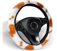 Fluffy Fleece Steering Wheel Cover for Winter - Ultra Warm, Universal Fit 15 Inch - Cute & Cozy Design Perfect for Women and Girls