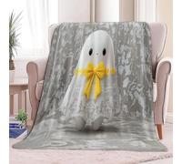 Fluffy Fleece Throw Blanket Cartoon Bow Roller Skate Versatile Soft Fuzzy Warm Blankets, Grey Cozy Flannel Sherpa Blanket for Sofa Couch All Season 150 x 200 cm
