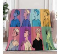 Fluffy Fleece Throw Blanket Comic Book Boy Character 180x220 cm Soft Warm Sofa Fleece Blanket, Cozy Flannel Bed Throw, for Adult Child and Baby, Gift Idea