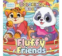Fluffy Friends Coloring Book: Color, Relax & Smile | 35 Cute Animal Scenes in Whimsical Worlds to Color | Adorable Art for Kids, Teens & Adults Who ... Calming Coloring Pages for Joy & Mindfulness