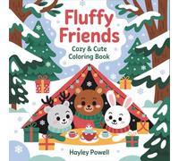 Fluffy Friends: Cozy and Cute Coloring Book for Adults and Teens with Kawaii Animals in Daily Life Activities