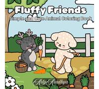 Fluffy Friends: Simple and Cute Animal Coloring Book