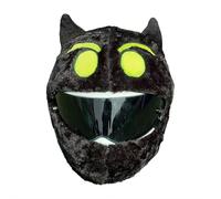 Fluffy Full Face Helmets Cover Decoration,Devil's Point Funny Cartoon Plush Helmet Protection,Helmet Cover for Fun Rides,Halloween Motorcycle Helmet Accessories for Full Helmet