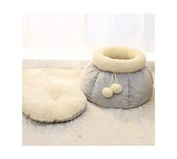 Fluffy Full Surround Pet Bed Soft Nest Kennel Cats Bed Can Shrink The Mouth Shaped Cave House Sleeping Bag Tent Pet