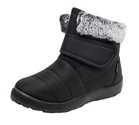 Fluffy Fur Boots, Ankle Boots for Women UK Ladies Cold Weather Fall Winter Warm Fleece Lined Slouch Flat Cotton Walking Booties Wide fit Slip Resistant Work Shoes