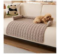 BPWXINL Fluffy Fuzzy Calming Dog Bed Sofa Protector Pet Mat,Fluffy Dog Couch Bed with Non Skid Bottom, Washable Soft Warm Dog Cushion, Coffee