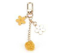 Fluffy Hairball Flower Keychain, Cute Keychain Gift, Fluffy Fur Ball Charm, Personalized Keyring for Women, Ideal Birthday or Friendship Gift, Perfect for Mom, Sister, Girlfriend