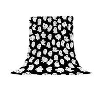 Fluffy Halloween Blankets Gothic Skull Spider Web Blanket Soft Warm Flannel Sherpa Fleece Throws Halloween Birthday Decorations Gifts for Her