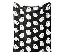 Fluffy Halloween Blankets Spooky Bat Pumkin Ghost Throw Blanket Autumn Reversible Knitted Throw Blanket Gothic Halloween Decor Teaching Assistant Gifts