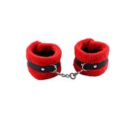 Fluffy Handcuff Bracelet Soft Plush Leg Cuff Wrist Adjustable Binding Cuff Bracelets Cosplay Yoga Jewelry for Women Men Lover Couple, Metal Fur, no gemstone
