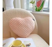 Fluffy Heart Cushion, Soft Cuddly Heart Cushion, Decorative Throw Pillow, Plush Stuffed Cuddly Toy for Bedroom Living Room Sofa Couch Office Car, Romantic Room Decor (Pink,35x35cm)