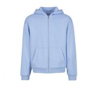 Build Your Brand Fluffy Full Zip Sweatshirt Blue 3XL Men