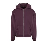 Build Your Brand Fluffy Full Zip Sweatshirt Purple S Men