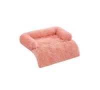 Fluffy Hug Dog Sofa Bed with Removable Cover, 95 x 85 x 16 cm (L x W x H) / Pink