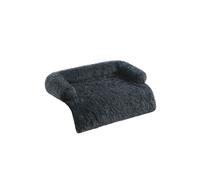 Fluffy Hug Dog Sofa Bed with Removable Cover, XXL (122 x 95 x 18 cm) / Dark Grey