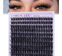 Fluffy Individual Eyelashes 80D Curl Volume Cluster Lashes 12-18mm Eyelash Clusters Wispy Eye Lashes Individual Cluster Fairy Thick Eyelashes Spiky DIY Lash Extension by CORUSCATE