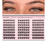 Fluffy Individual Eyelashes Wispy Cluster Lashes 10-16MM Natural CC Curl Individual Lashes Cluster with Soft Band DIY Lash Clusters 144Pcs for Daily Wear for No Makeup Look by JIMIRE