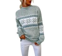 Fluffy Jumpers for Women UK Women's Christmas Snowflake Sweater Turtleneck Vintage Holiday Knit Sweater Pullover Red Jumpers for Women UK Sales Daily Essentials Long Sleeve Women Pullover Sweater