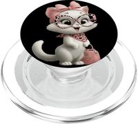 Fluffy Kitten Baby Cat Kawaii Girly Feline Character Graphic PopSockets PopGrip for MagSafe