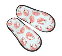 Fluffy Lined House Shoes Colorful Shrimp Indoor Bedroom Slippers Comfort Home Slippers For Spa, Women, Men M