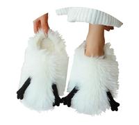 Fluffy Monster Paw Slippers for Women & Men, Fuzzy Warm Indoor Home Slippers Cute Novelty Plush with Non - Slip Claw Design, Cozy Bedroom House Slippers for Winter Relaxation