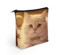 Fluffy Paws Sweetheart Makeup Bag with Sturdy Zipper，Linen Material Storage Bag,Large Capacity And Multi-Purpose Cosmetic Bag for Daily Life, Travel, Outings, Business Trips And Other Occasions