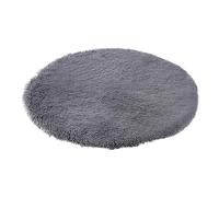 Fluffy Plush Round Dog Bed - Washable Cushion for Small Dogs and Puppies, Soft Warm Indoor Sleeping Nest, Calming Pet Sofa Pad, 40x40cm