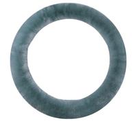 Fluffy Plush Steering Wheel Cover Luxury Genuine Sheepskin Wool Steering Wheel Sleeve Anti-Slip Soft Breathable Steering Wheel Protector Universal for 36 38 40cm / 14" 15" 16"