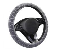 Fluffy Plush Steering Wheel Cover Soft Elastic Winter Warm Feeling Furry Plush Anti-Slip Vehicle Car Steering Wheel Covers Protectors Universal Diameter 36-38cm (Grey)