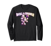 Fluffy Poodle Bowler Disco Ball Roll & Sparkle Long Sleeve T-Shirt