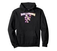 Fluffy Poodle Bowler Disco Ball Roll & Sparkle Pullover Hoodie