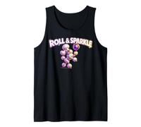 Fluffy Poodle Bowler Disco Ball Roll & Sparkle Tank Top