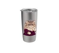 Fluffy Princess Cat Donut Sunglasses Funny Cute Kitten Kitty Stainless Steel Insulated Tumbler