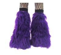 Fluffy Purple Legwarmer Boot Covers