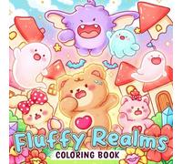 Fluffy Realms Coloring Book: Adorable Animal Friends Exploring Whimsical Fantasy Worlds Coloring Pages to Spark Calm, Joy, and Creative Escape for All Ages